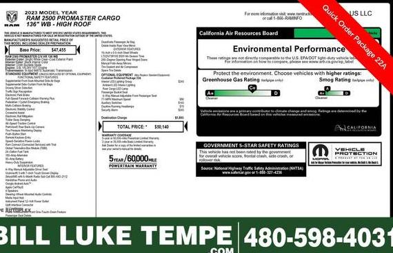 RAM PROMASTER 2500 2023 3C6LRVCG3PE554604 image